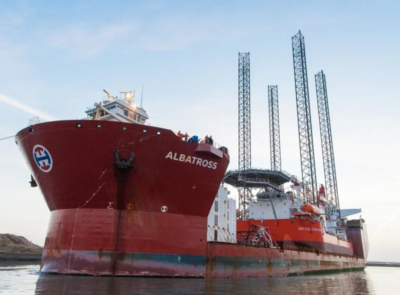 Offshore Heavy Transport vessel Albatross visits Blyth