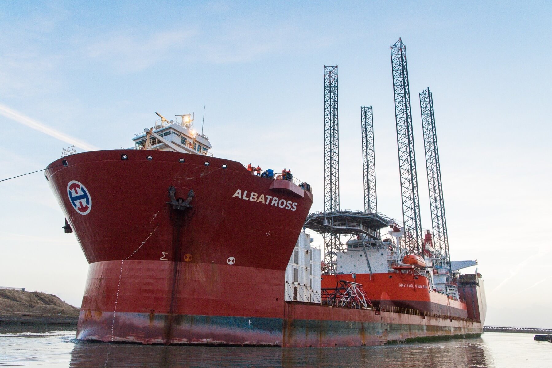 Offshore Heavy Transport vessel Albatross visits Blyth